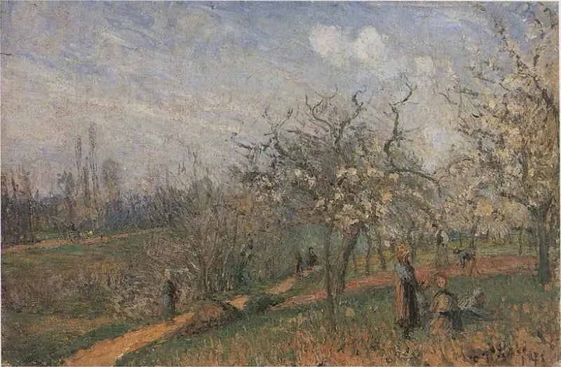 Blühender Obstgarten - Camille Pissarro
