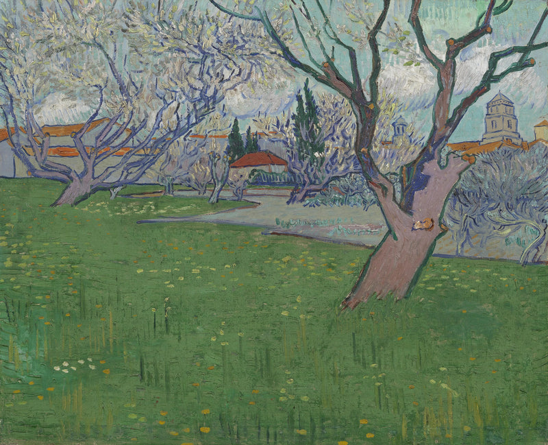 Blühende Obstgärten, Blick auf Arles - Vincent van Gogh