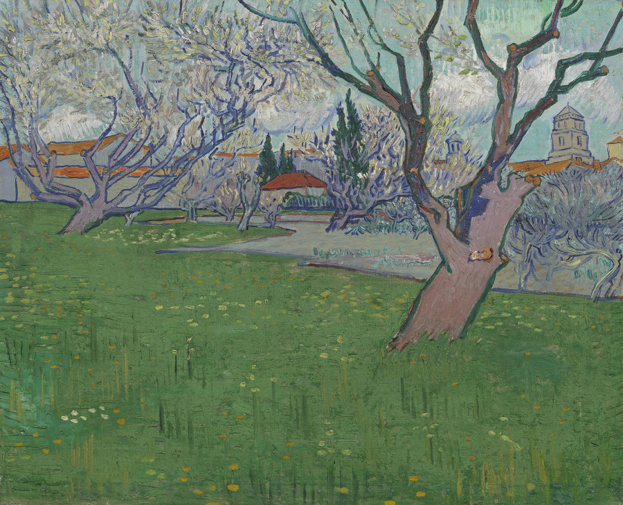 Blühende Obstgärten, Blick auf Arles - Vincent van Gogh