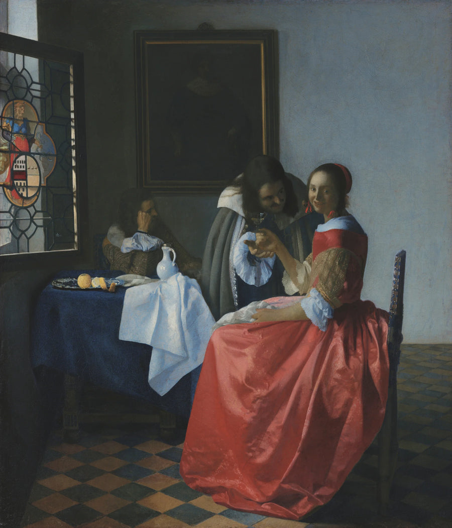 Das Mädchen mit dem Weinglas - Johannes Vermeer
