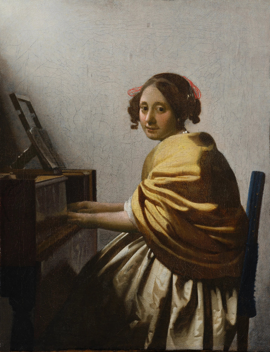 Junge Frau, die Virginal spielt - Johannes Vermeer