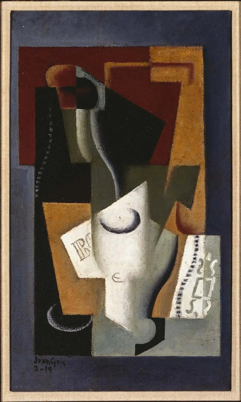 Glas und Flasche - Juan Gris
