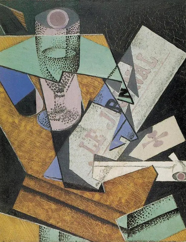 Glas und Zeitung - Juan Gris
