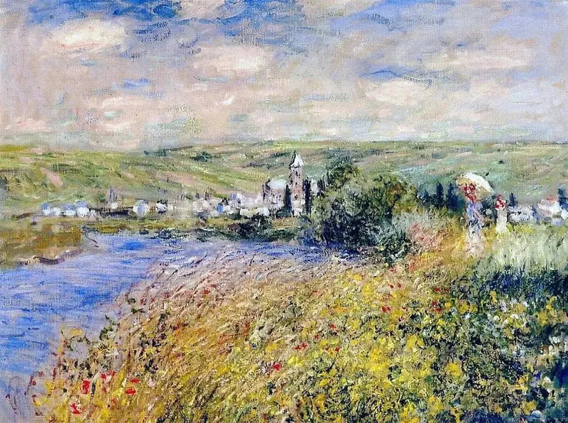 Vétheuil von der Urile Saint-Martin W596 aus gesehen - Claude Monet