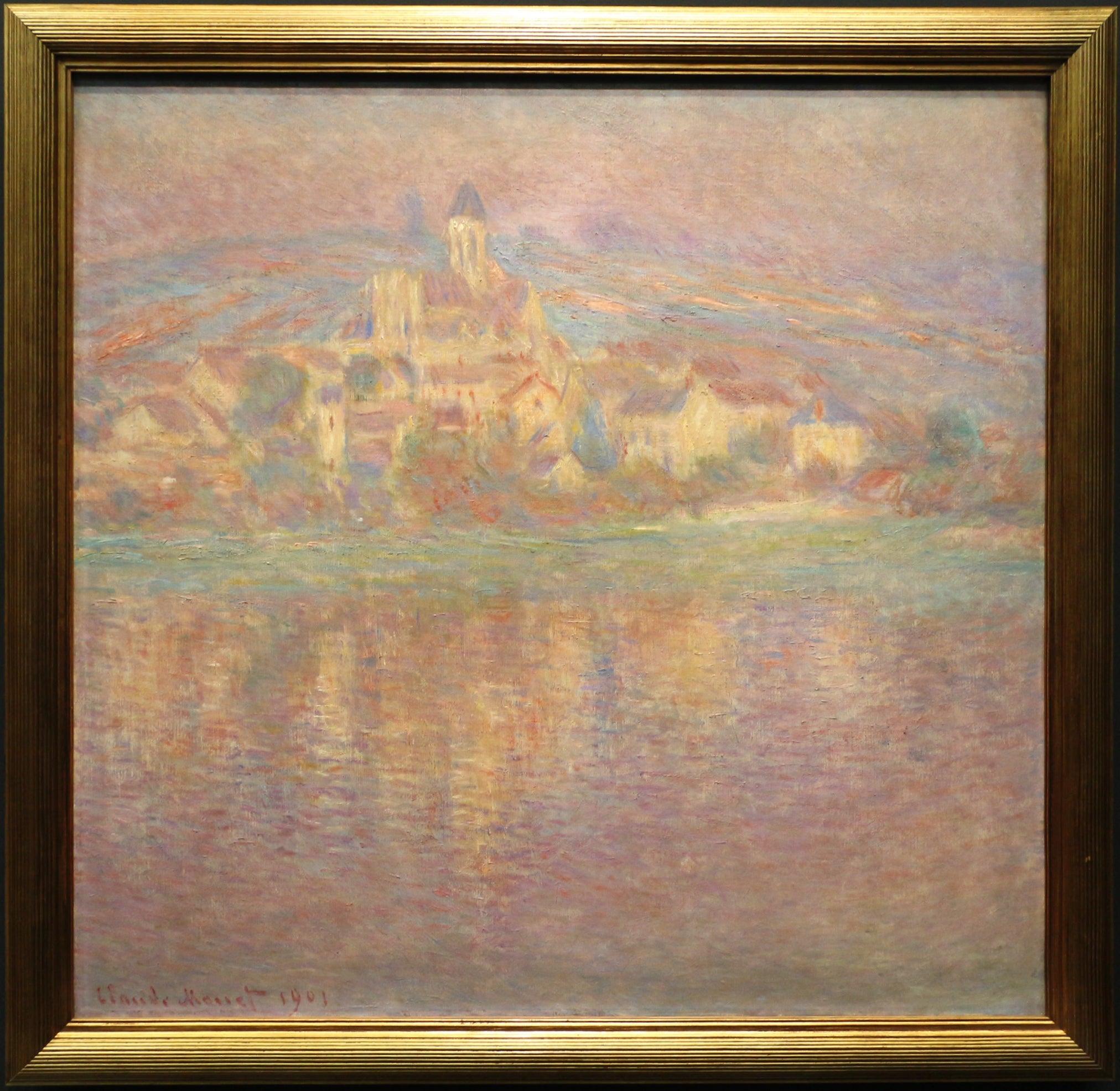 Reproduction du tableau « Vétheuil, soleil couchant - Claude Monet » par Alpha Reproduction en peinture à l’huile