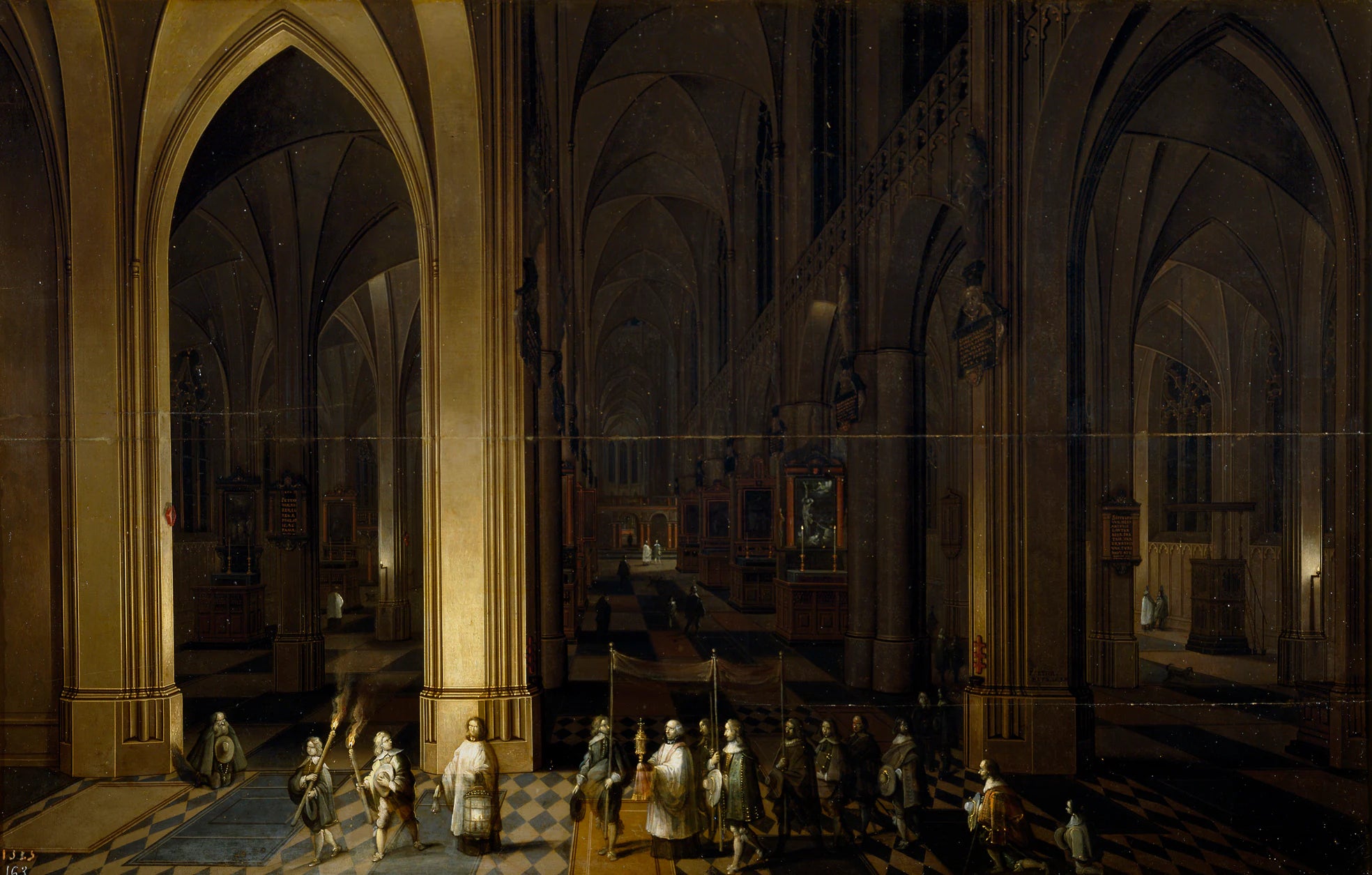 Viatique à l'intérieur d'une église - Pieter Neefs l'Ancien|Frans II Francken