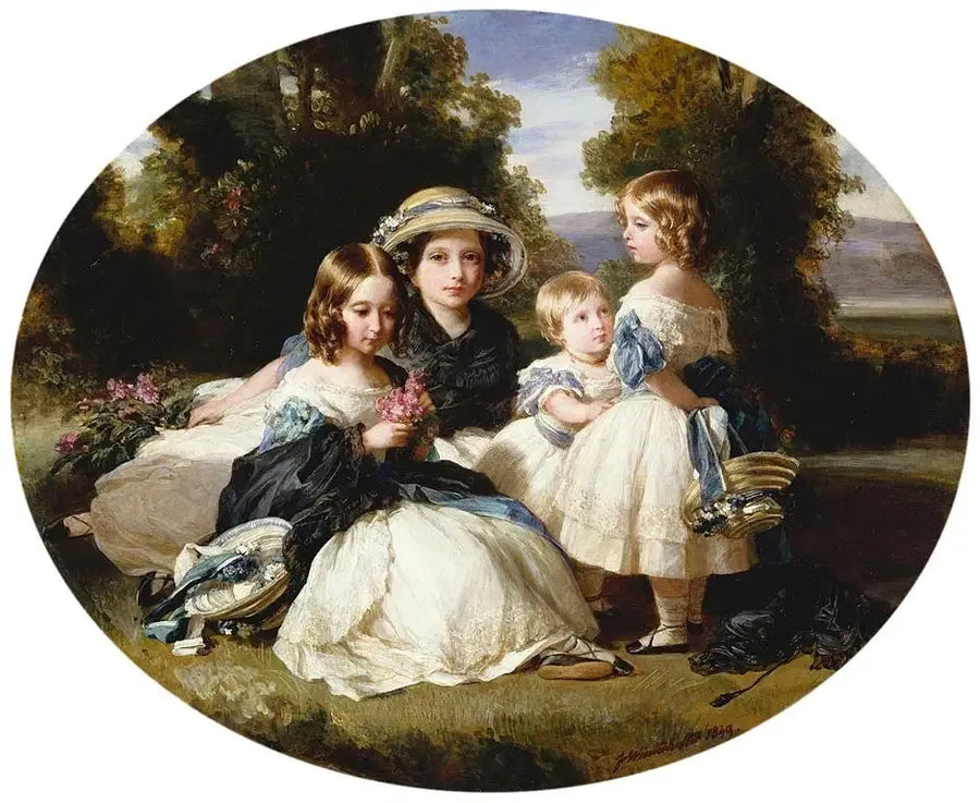 Victoria, Prinzessin Royal, Prinzessin Alice, Prinzessin Helena und Prinzessin Louise - Franz Xaver Winterhalter