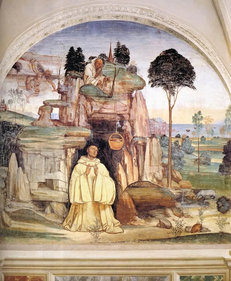 Leben des heiligen Benedikt, Szene 5 Wie der Dämon die Glöckchen zerbrach - Il Sodoma (Giovanni Antonio Bazzi)
