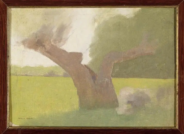 Alter Baum in einer Wiese - Odilon Redon