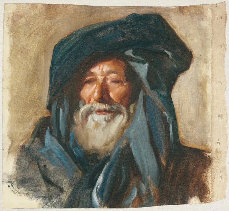 Alter Mann im dunklen Mantel - John Singer Sargent