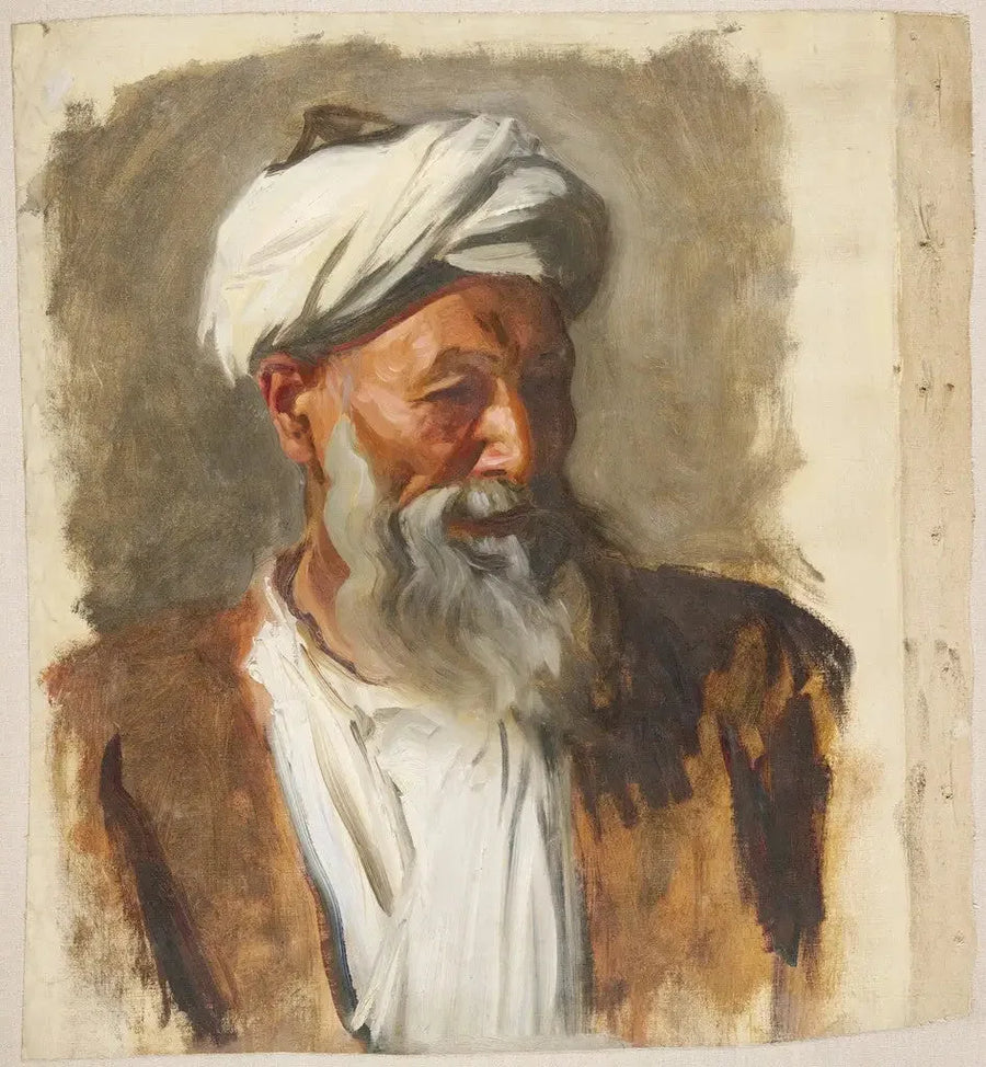 Alter Mann mit weißem Turban - John Singer Sargent