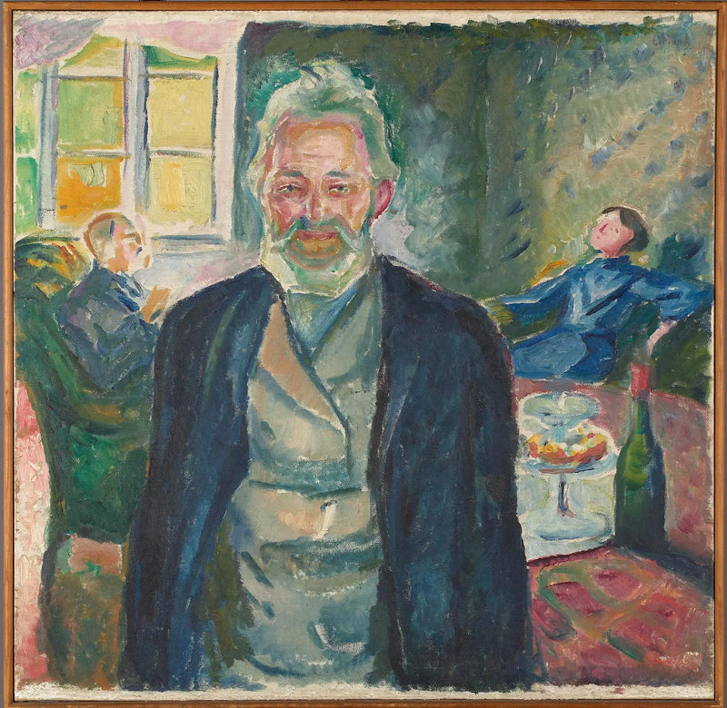 Alter Mann im Innenraum - Edvard Munch