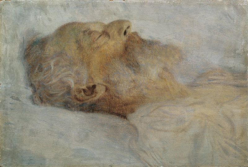 Alter Mann auf seinem Sterbebett - Gustav Klimt