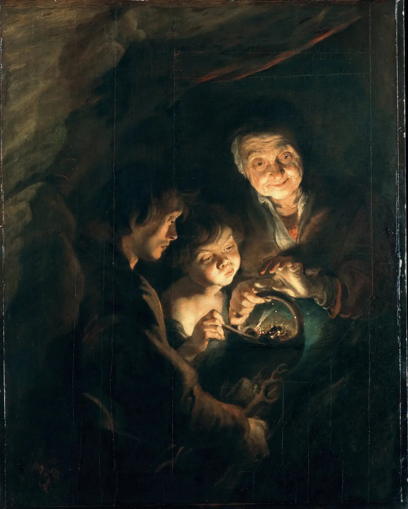 Alte Frau mit einem Kohlenkorb - Peter Paul Rubens
