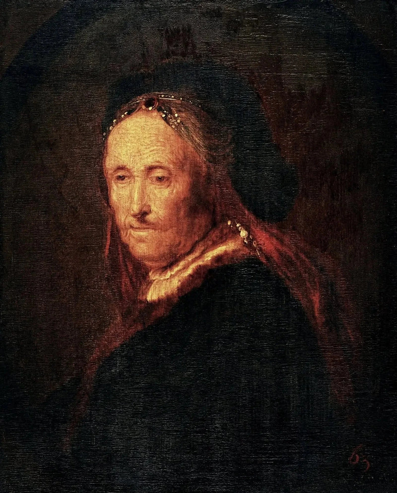 Alte Frau in orientalischer Tracht (Porträt der Mutter von Rembrandt). - Rembrandt