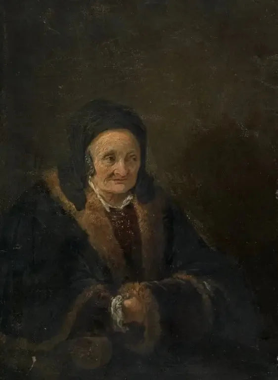 Alte Frau in einem Sessel - David Teniers der Jüngere
