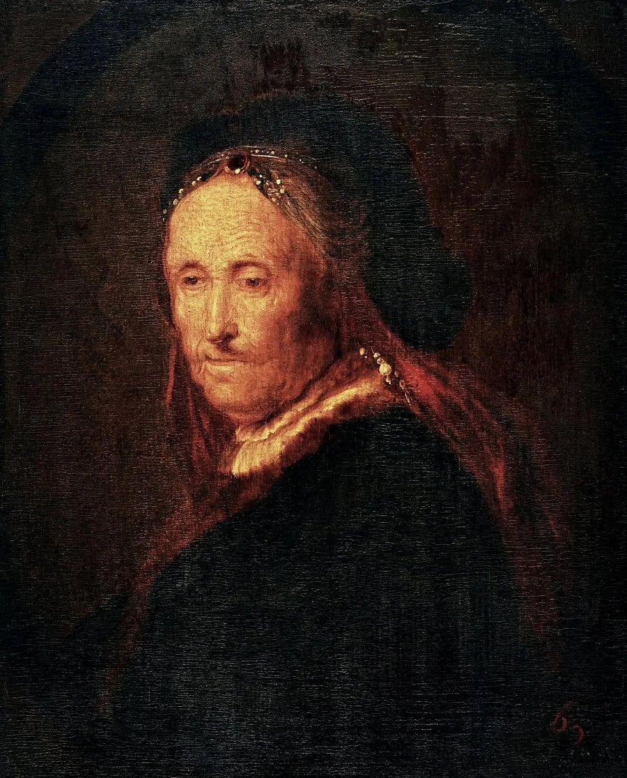 Alte Frau in orientalischer Tracht (Porträt der Mutter von Rembrandt). - Rembrandt