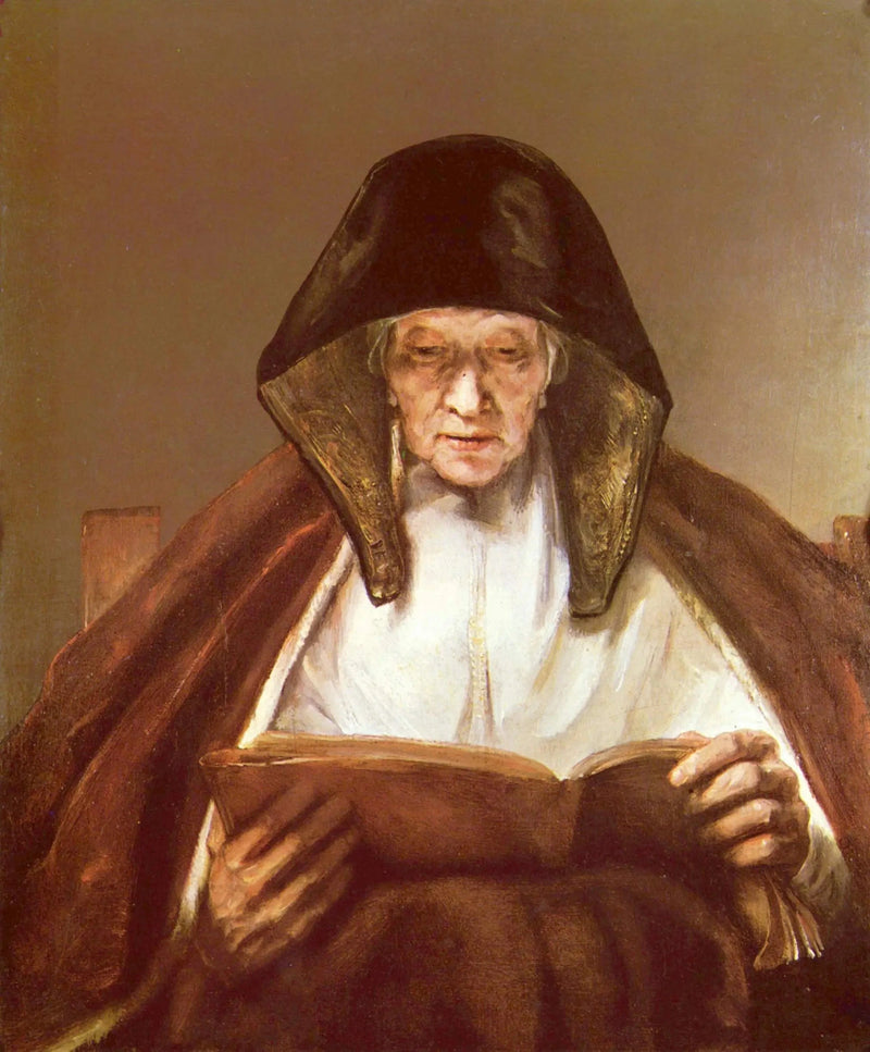 Eine alte Frau beim Lesen - Rembrandt