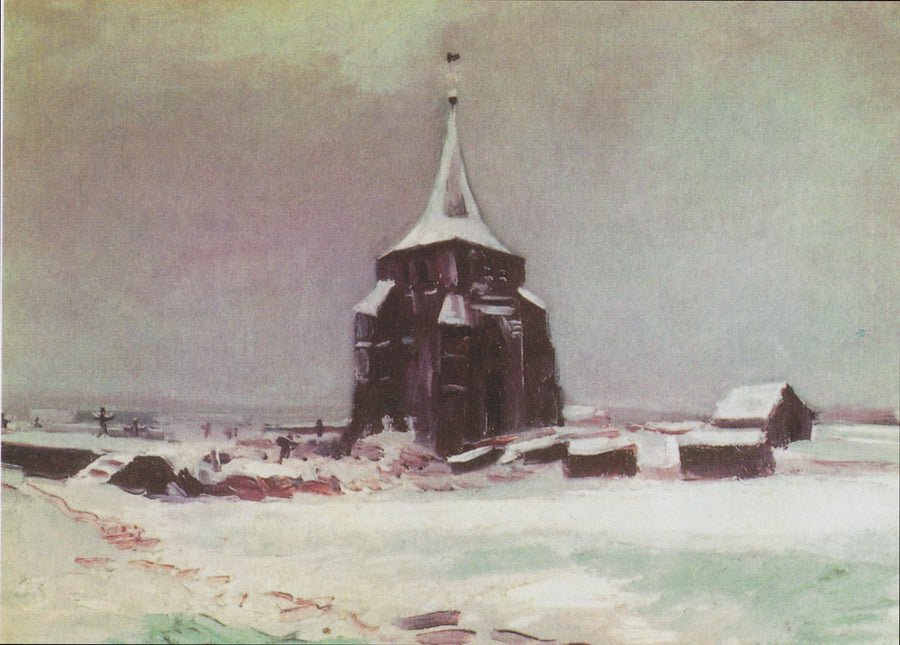 Der alte Turm des Friedhofs von Nuenen im Schnee - Vincent van Gogh