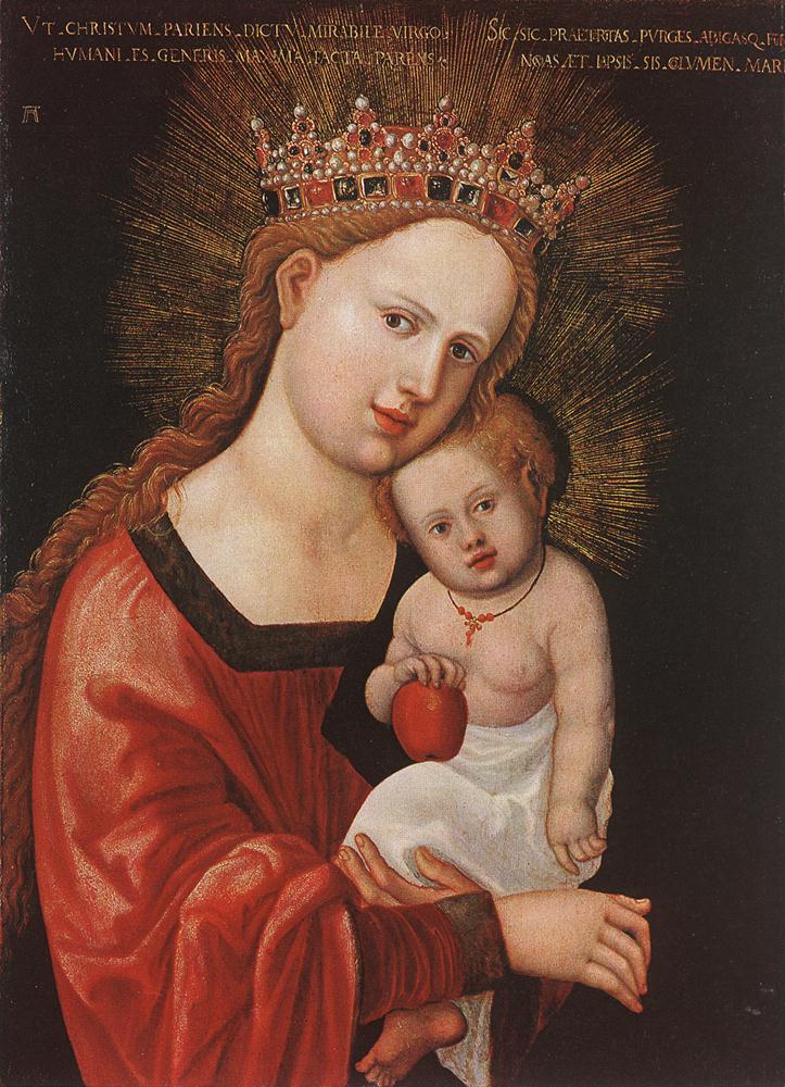 Vierge à l'Enfant - Albrecht Altdorfer image 1 tableau peint à l’huile sur toile