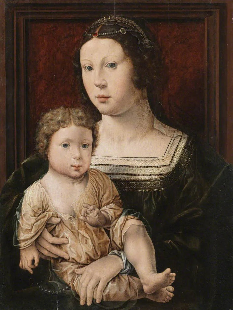 Jungfrau mit Kind (Anna von Bergen und ihr Sohn) - Jan Gossaert
