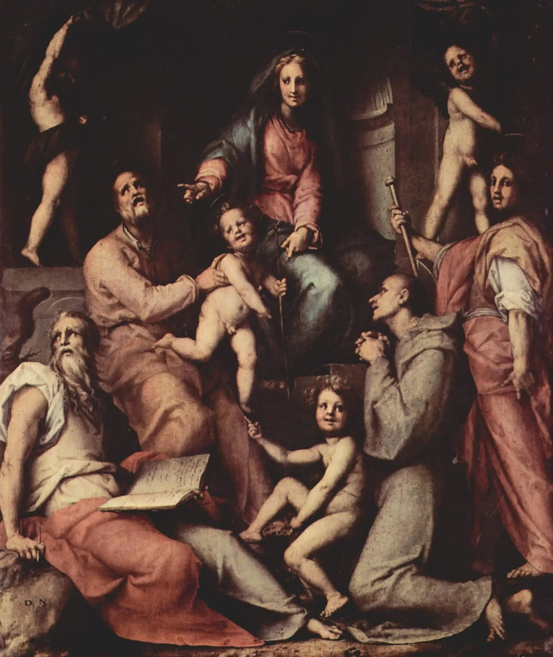 Jungfrau mit Kind, mit Engeln und Heiligen - Pontormo