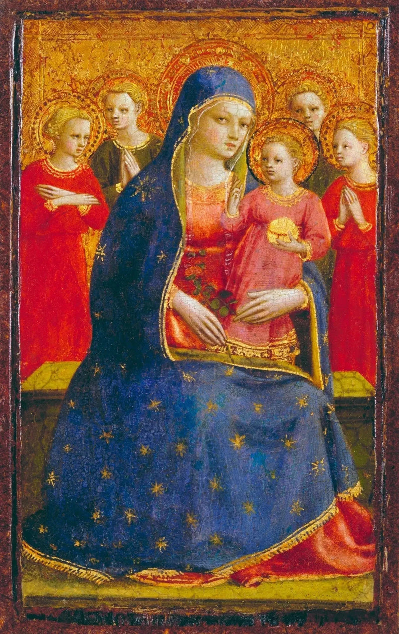 Jungfrau mit Kind und Engeln - Fra Angelico