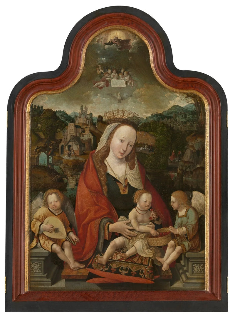 Jungfrau mit Kind und Engeln - Jacob Cornelisz van Oostsanen