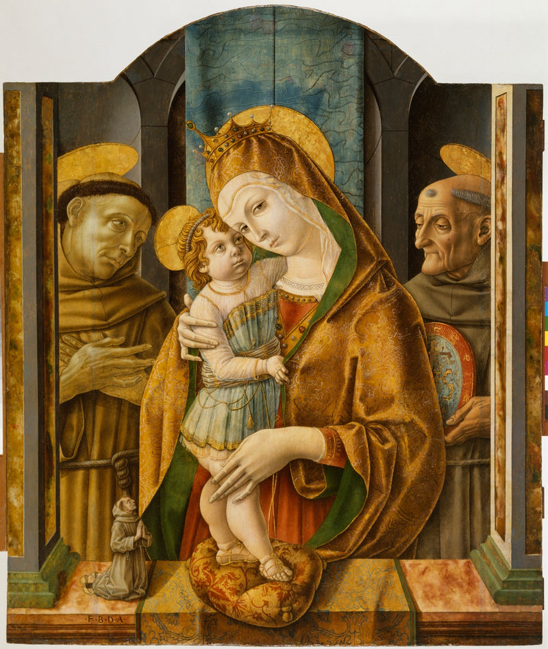 Jungfrau mit Kind und Heiligen sowie einem Spender - Carlo Crivelli