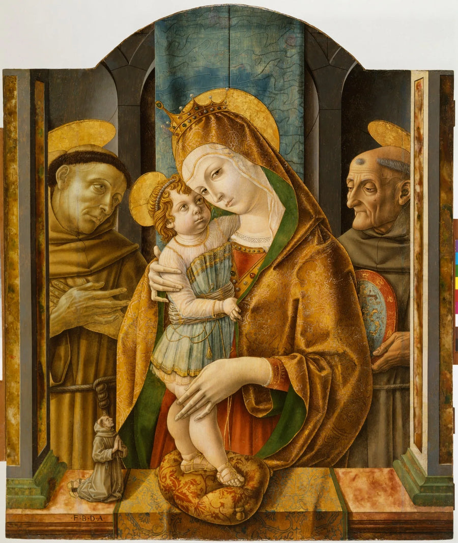 Jungfrau mit Kind und Heiligen sowie einem Spender - Carlo Crivelli