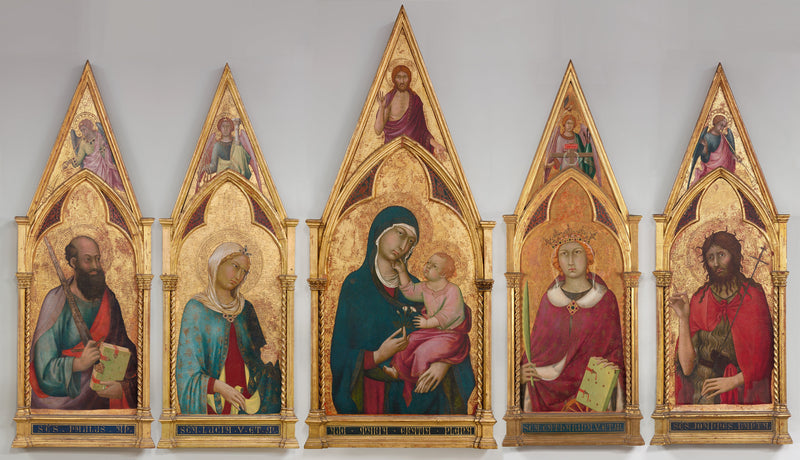 Jungfrau mit Kind und Heiligen - Simone Martini