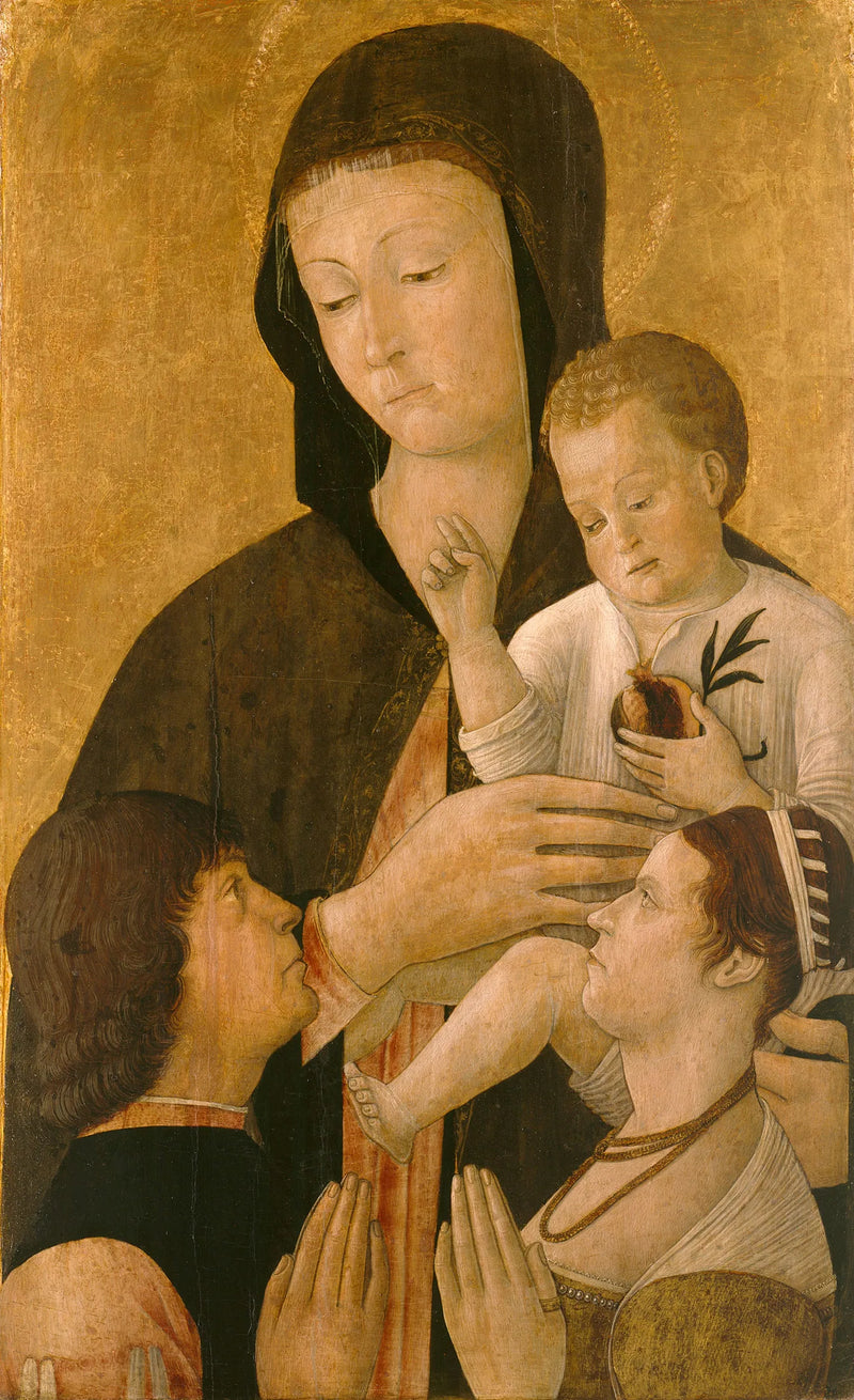 Jungfrau mit Kind und zwei Spendern - Gentile Bellini