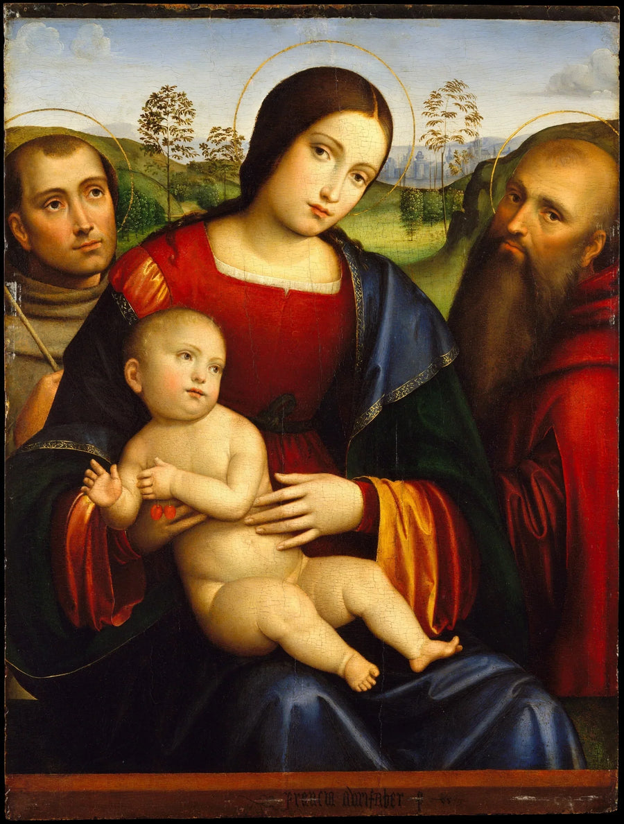 Jungfrau mit Kind mit den Heiligen Franziskus und Hieronymus - Francesco Francia
