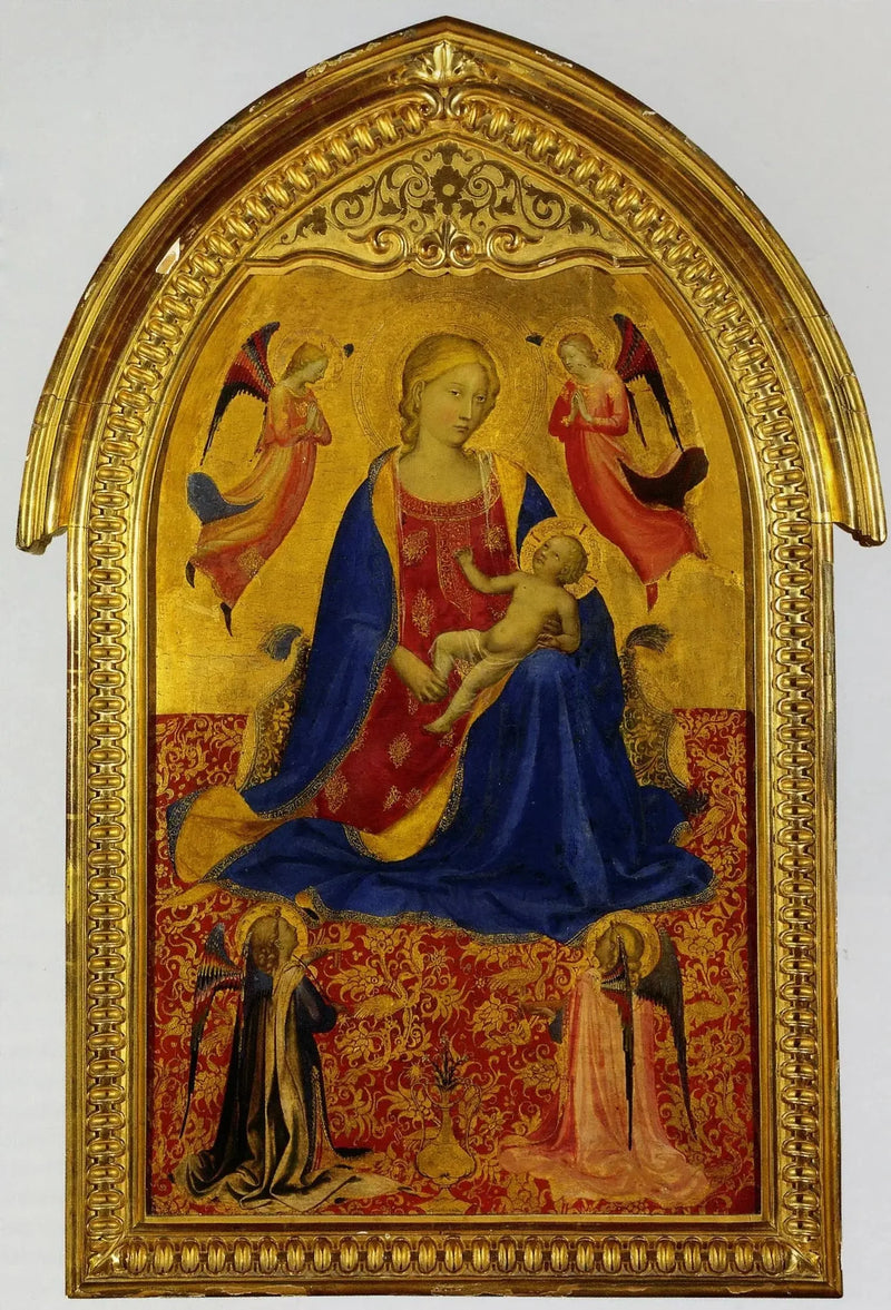 Jungfrau mit Kind mit vier Engeln - Fra Angelico