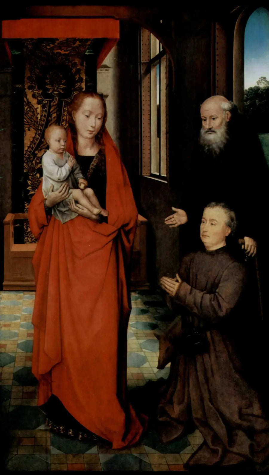 Jungfrau mit Kind und einem Spender - Hans Memling