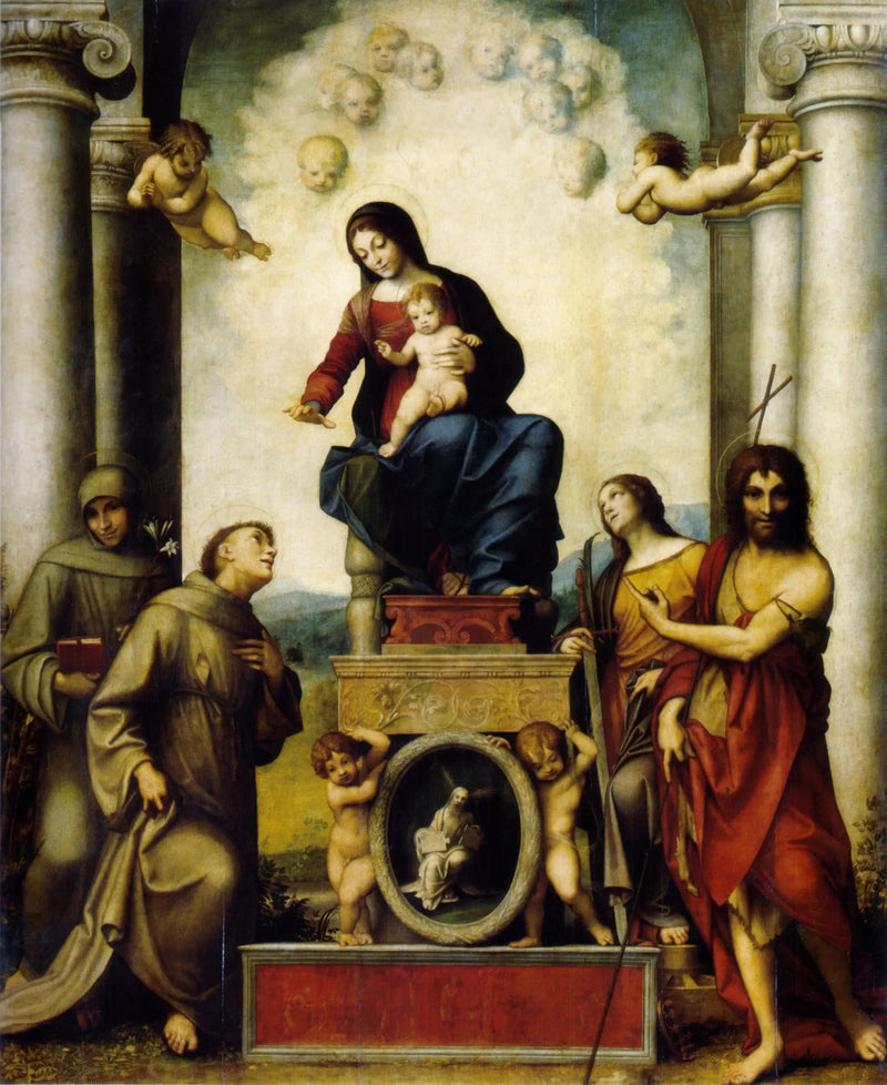 Jungfrau mit Kind und heiligem Franziskus - Antonio da Correggio