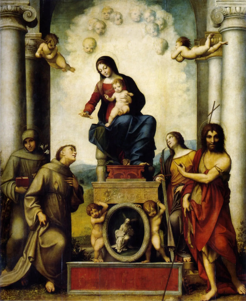 Jungfrau mit Kind und heiligem Franziskus - Antonio da Correggio