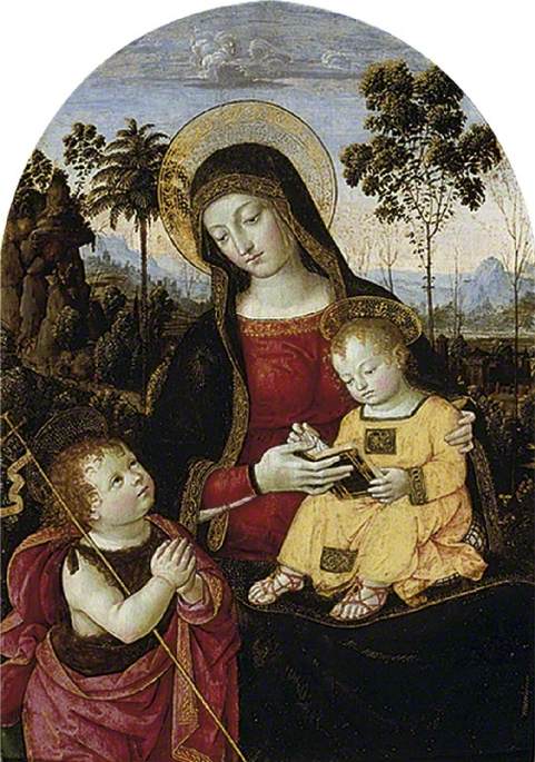 Jungfrau mit Kind und Johannes dem Täufer - Pinturicchio