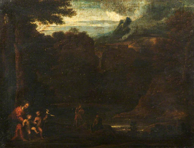 Jungfrau mit Kind und Johannes dem Täufer - Domenichino