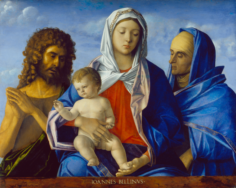 Jungfrau mit Kind mit Johannes dem Täufer und Elisabeth - Giovanni Bellini