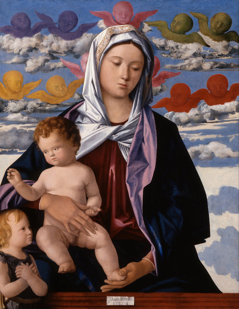 Jungfrau mit Kind und Johannes dem Täufer - Giovanni Bellini
