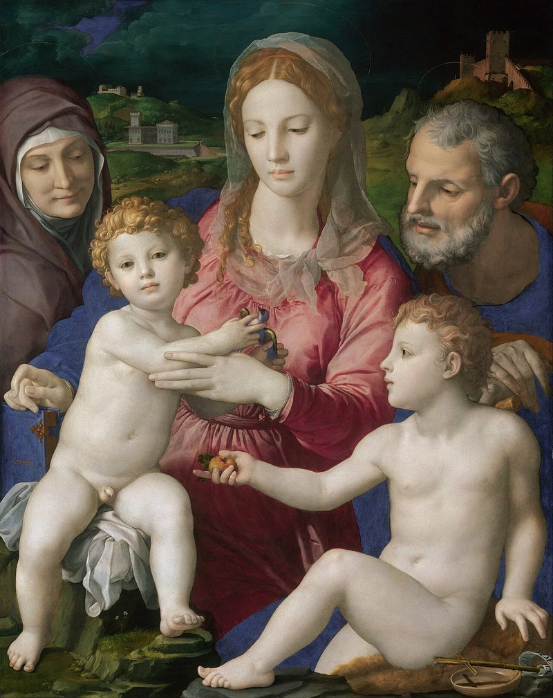 Jungfrau mit Kind und heiliger Anna - Bronzino