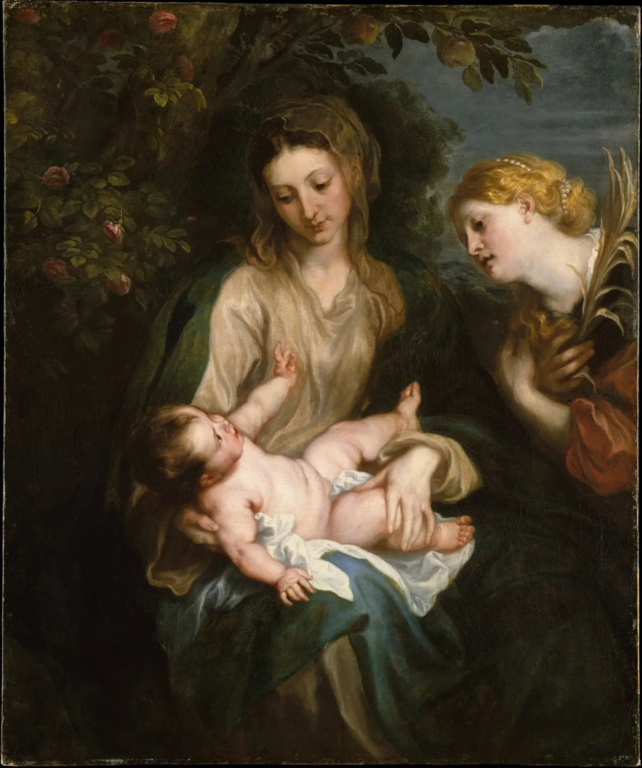 Jungfrau mit Kind mit Heilige Katharina von Alexandria - Antoine van Dyck
