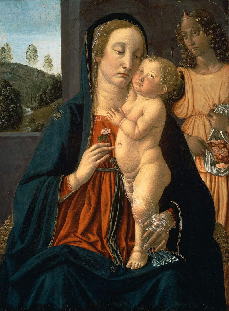 Jungfrau mit Kind und Engel - Cosimo Rosselli