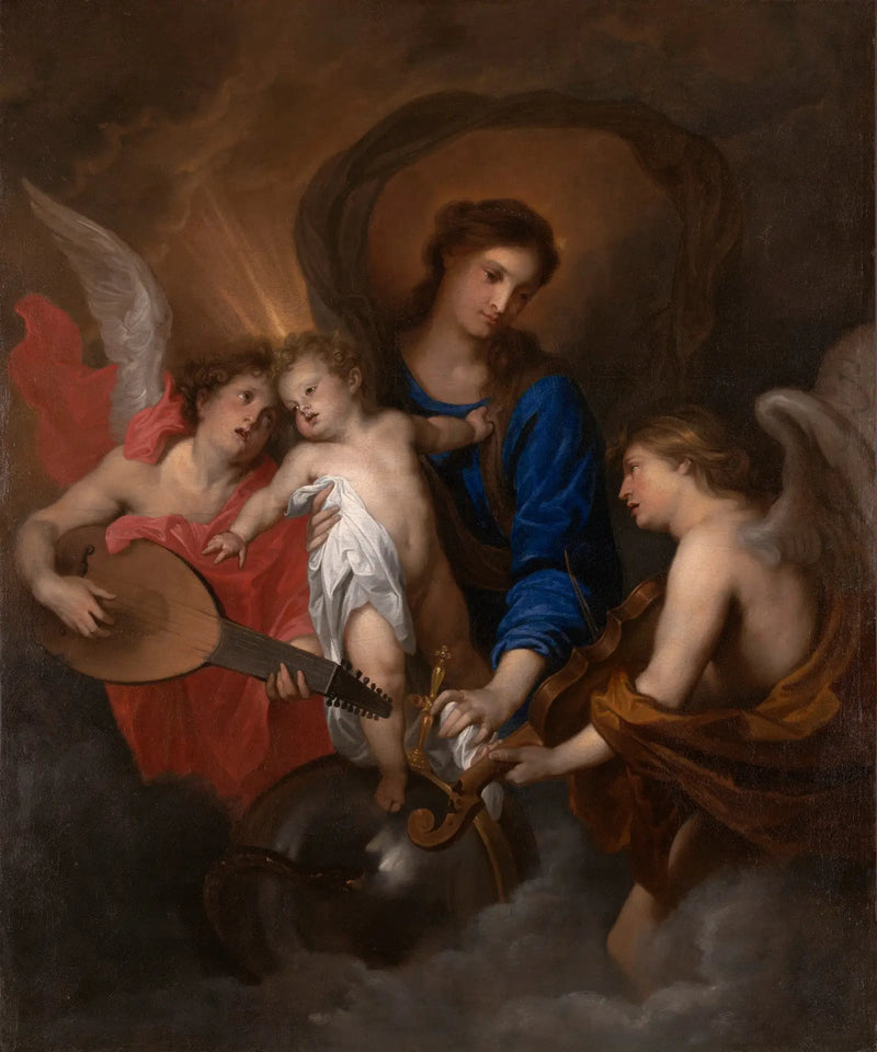 Jungfrau mit Kind und einem Musikerengel - Antoine van Dyck