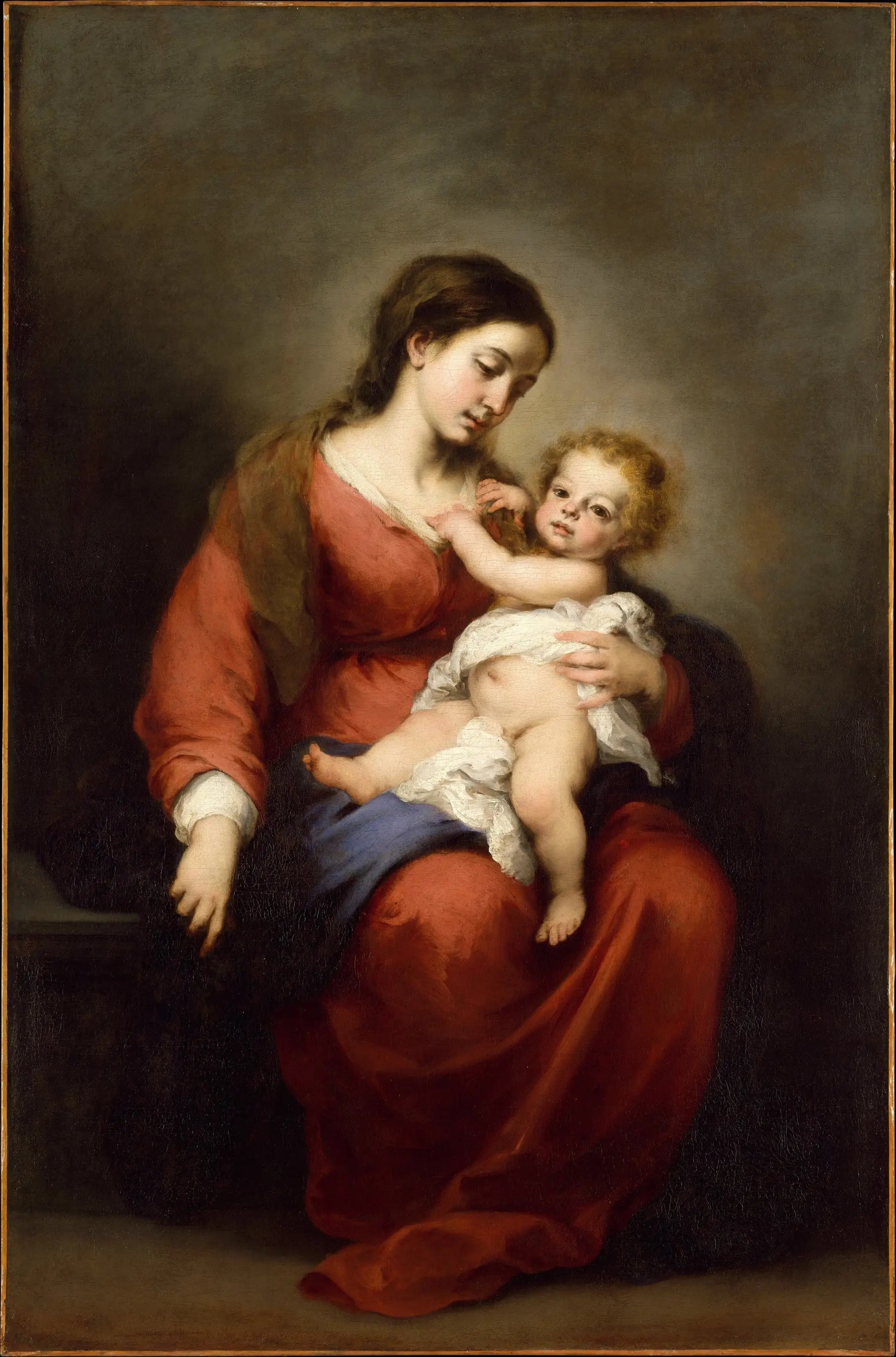 Vierge à l'Enfant - Bartolomé Esteban Murillo image 1 reproduction artisanale de tableau