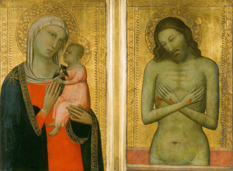 Jungfrau mit Kind; Schmerzender Christus - Allegretto Nuzi