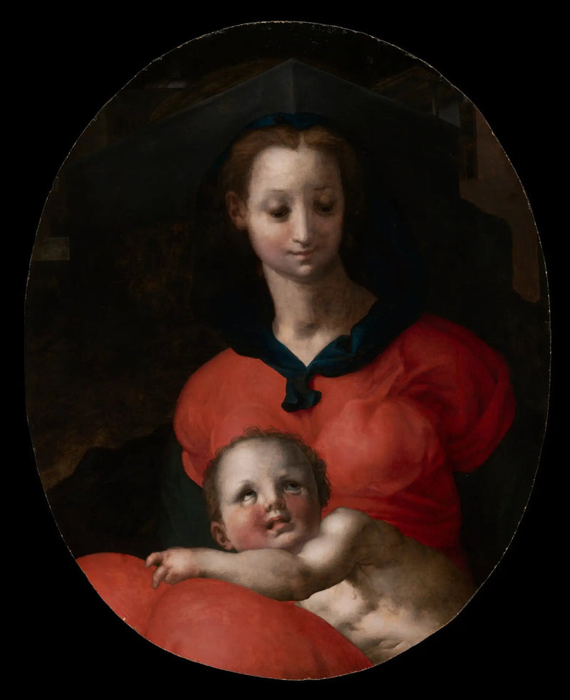Jungfrau mit Kind, bekannt als Madonna del Libro - Pontormo