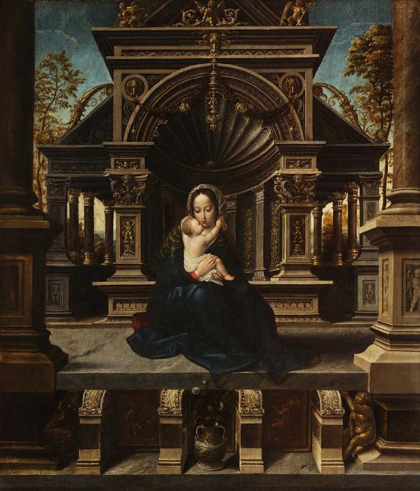 Jungfrau mit Kind in Majestät - Jan Gossaert