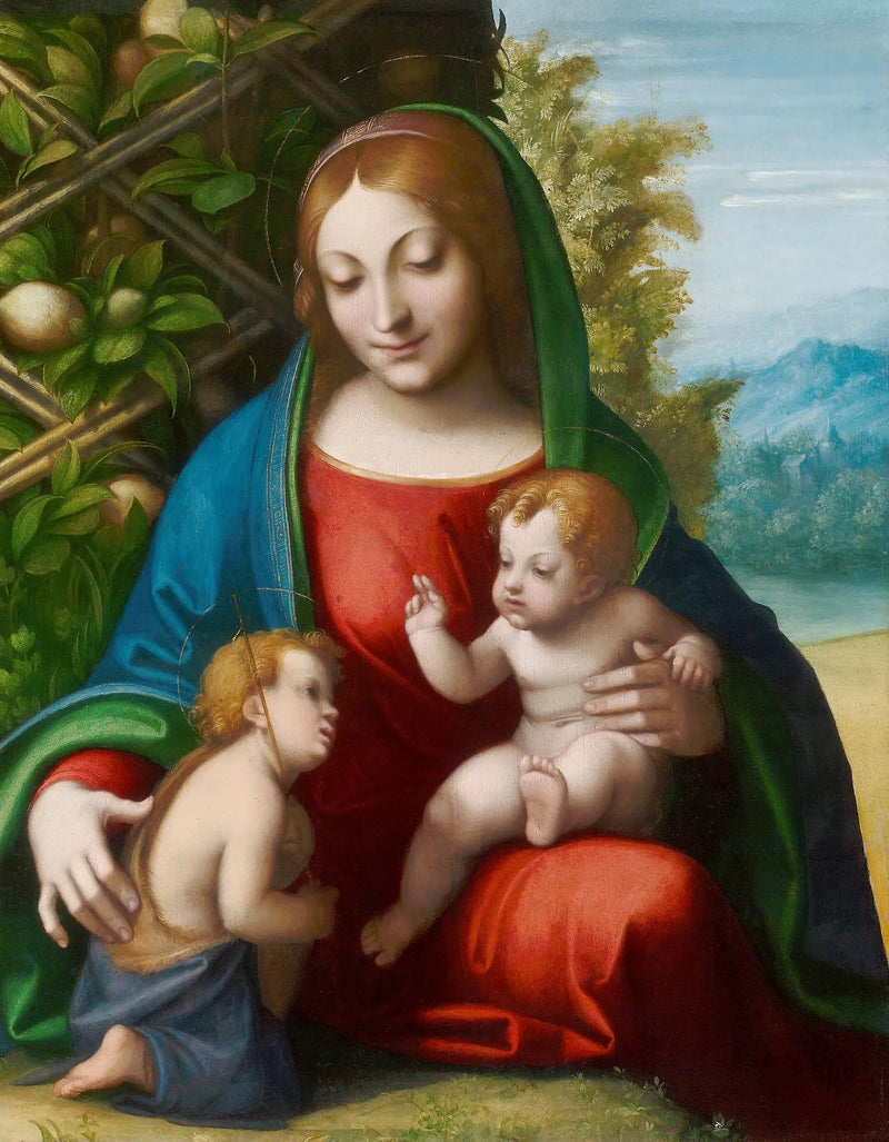 Jungfrau mit Kind und Johannes dem Täufer - Antonio da Correggio
